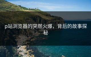 p站浏览器的突然火爆，背后的故事探秘
